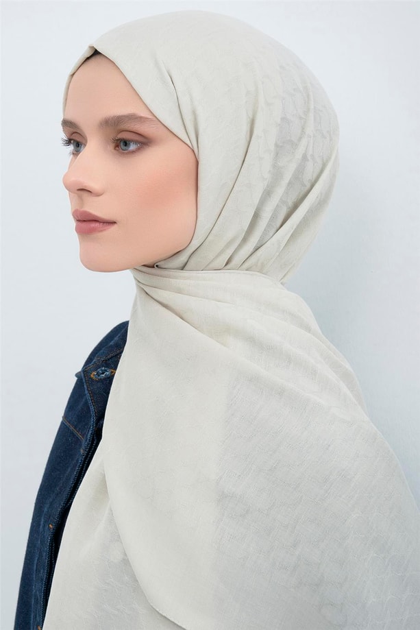 Armine Link Desen Bambu Cotton Şal 17