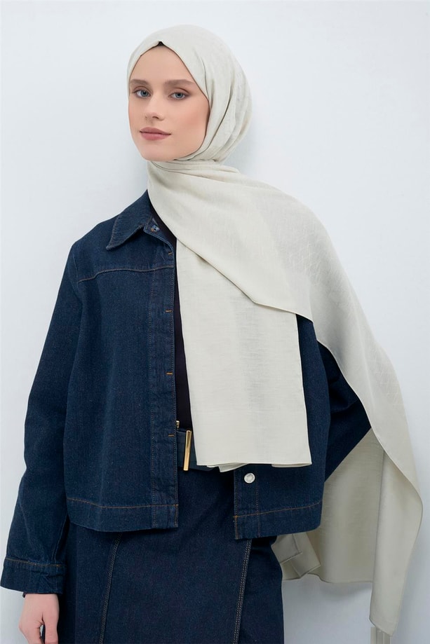 Armine Link Desen Bambu Cotton Şal 17