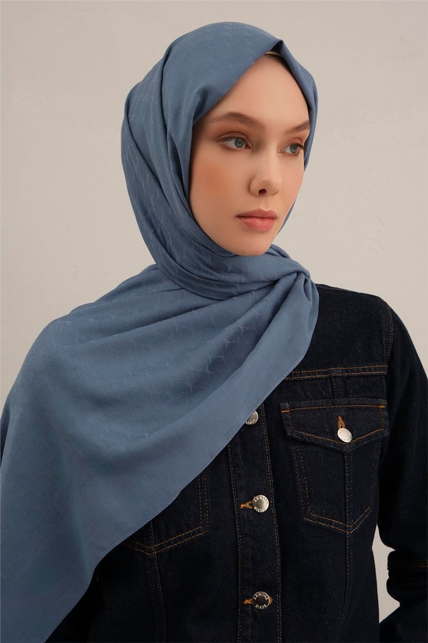 Armine Link Desen Bambu Cotton Şal 26