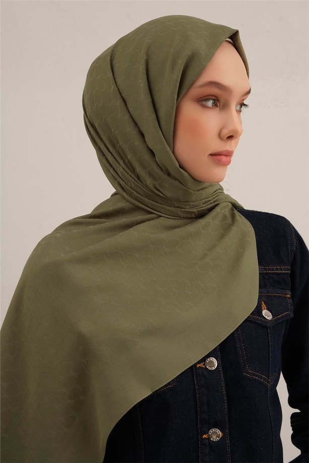 Armine Link Desen Bambu Cotton Şal 49
