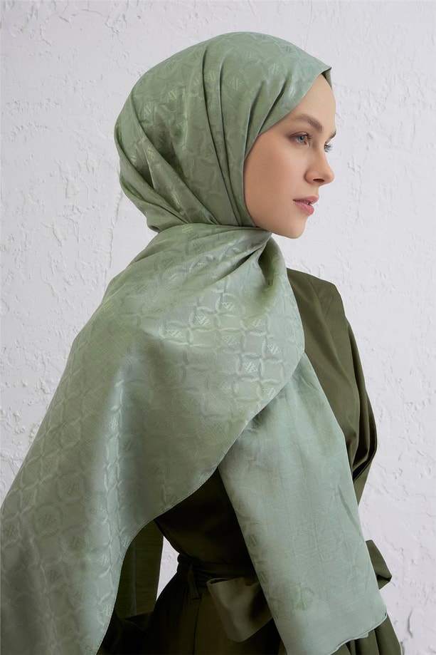 Armine Pamuk  Floş Monogram Zincir Şal 1 51