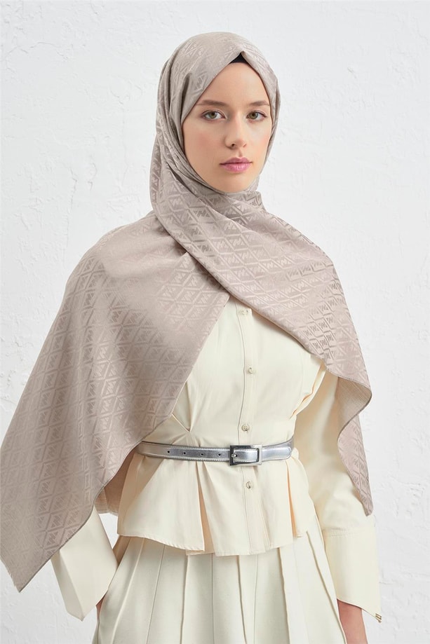 Armine J.İpek Pamuk Monogram Şal 08