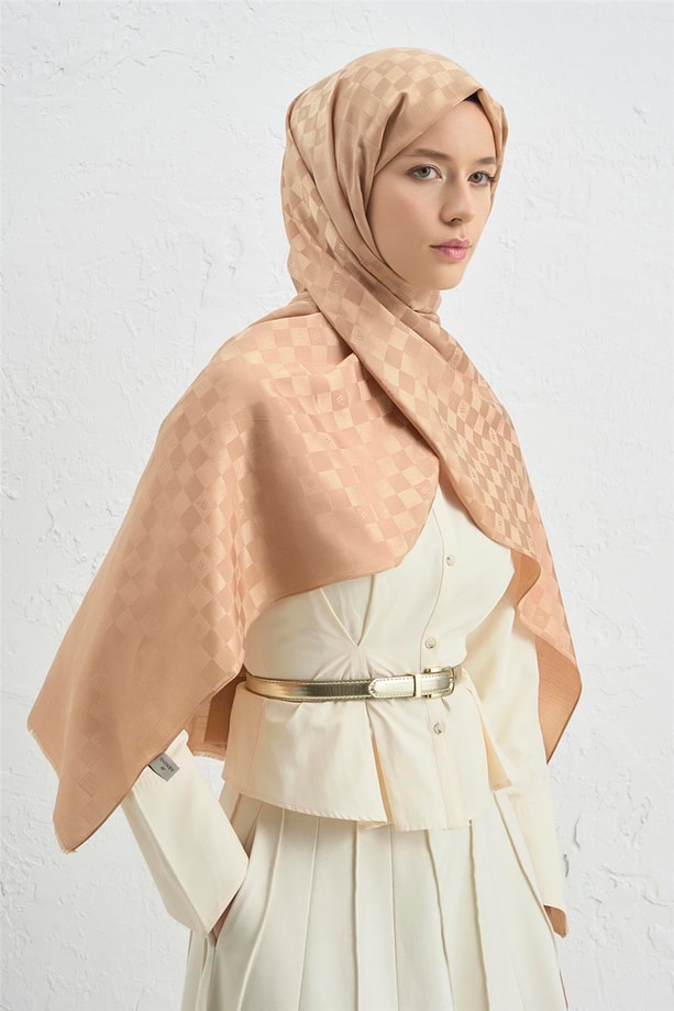 Armine J.İpek Pamuk Dama Şal 15