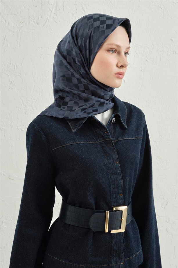 Armine J.İpek Pamuk Dama Eşarp 02