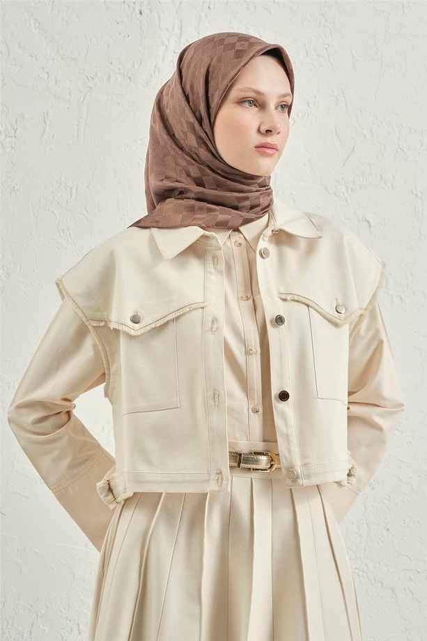 Armine J.İpek Pamuk Dama Eşarp 11