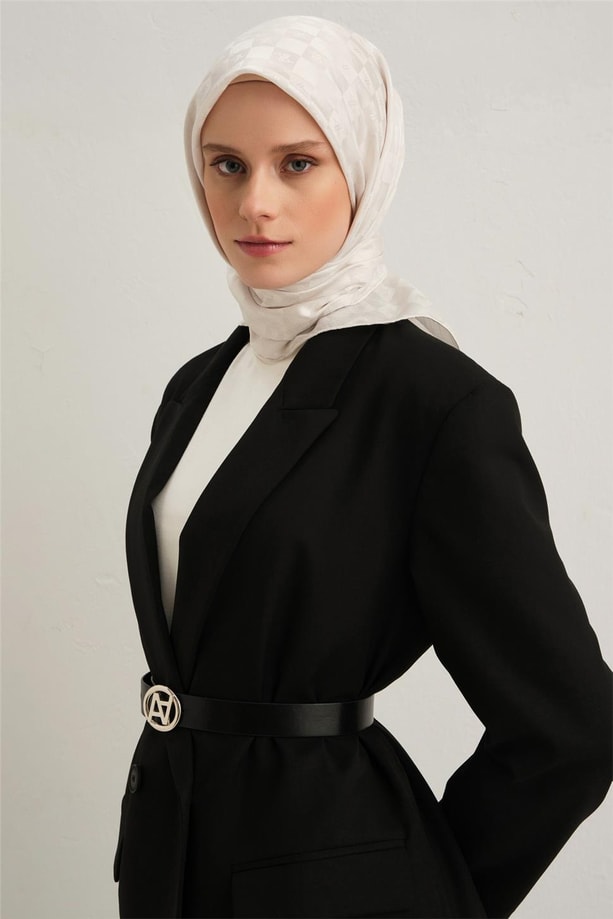 Armine Jakarlı İpek Pamuk Eşarp 2410063