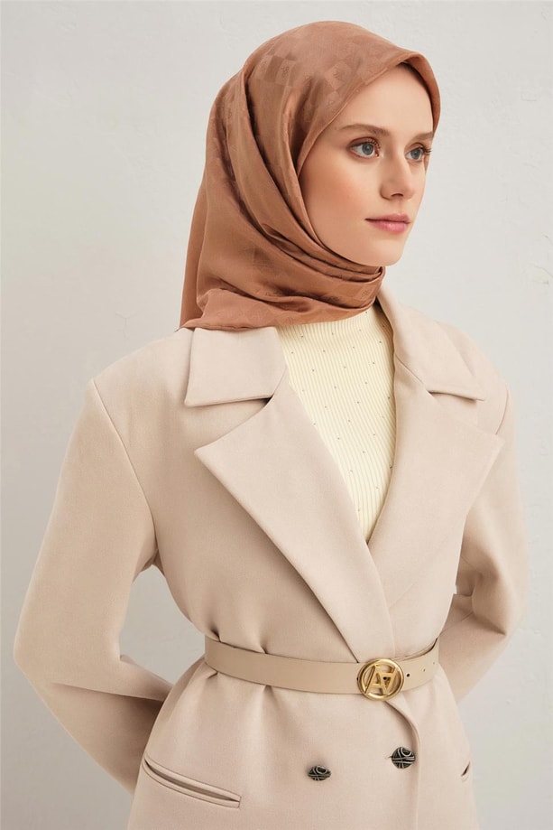 Armine Jakarlı İpek Pamuk Eşarp 2410694