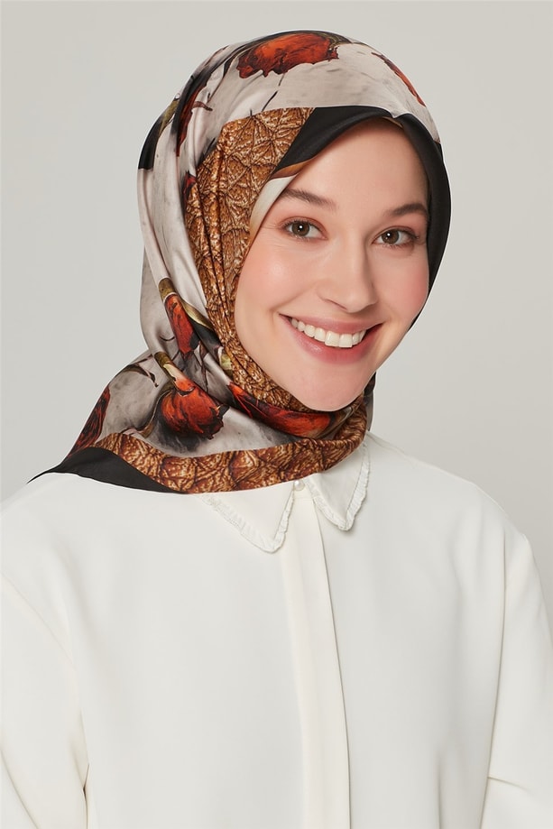 Armine Nostalji Twill İpek Eşarp 18Ya4533 09