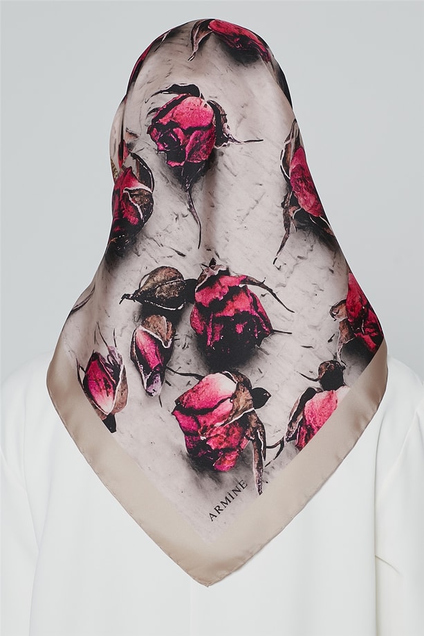 Armine Nostalji Twill İpek Eşarp 18Ya4533 11