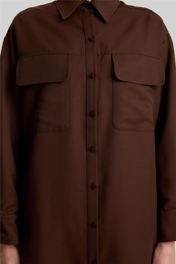 Armine Torba Cepli Tunik Elbise 23K4740 Acı Kahve