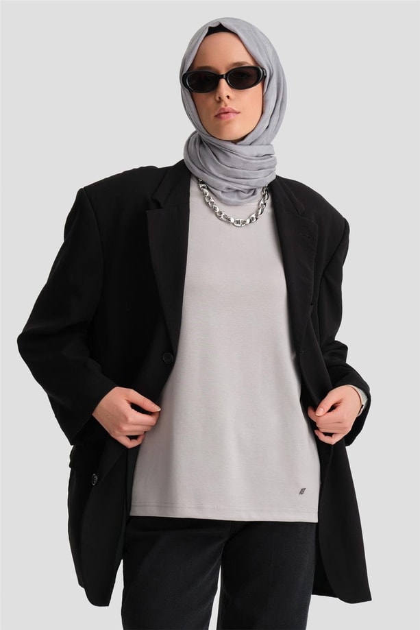 Armine Tişört ORTD9033 Gri
