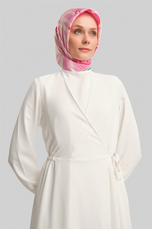 Armine Anvelop Elbise ORT9230 Ekru