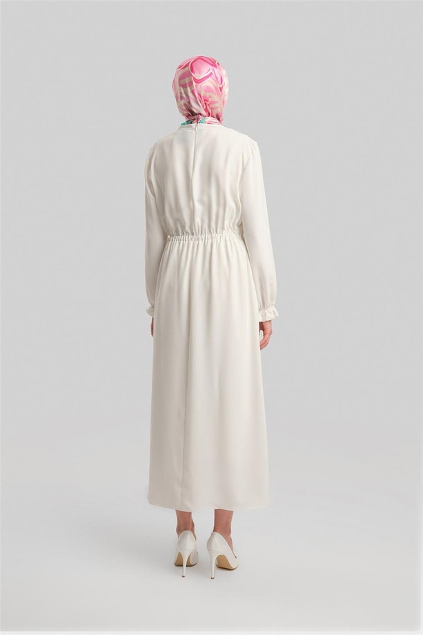 Armine Anvelop Elbise ORT9230 Ekru