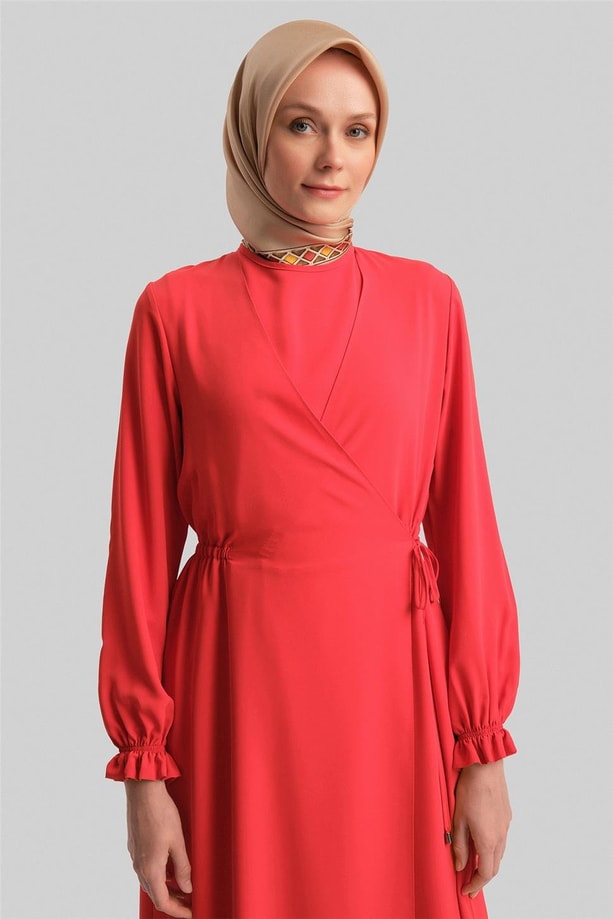 Armine Anvelop Elbise ORT9230 Kırmızı