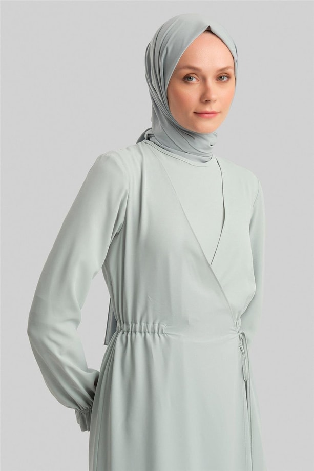 Armine Anvelop Elbise ORT9230 Buz Mavi