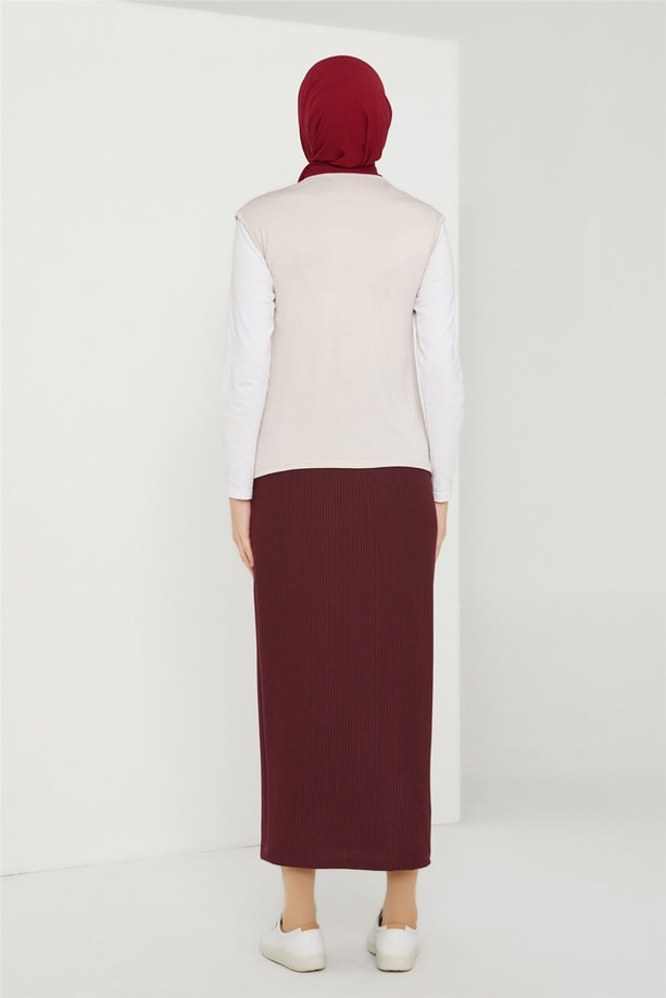 Armine Sıfır Kol Badi 21KD9038 Bej