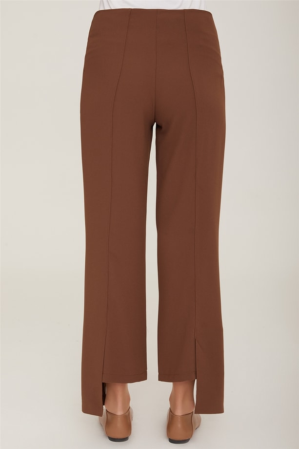 Armine Yırtmaçlı Pantolon 22K2300 Toprak