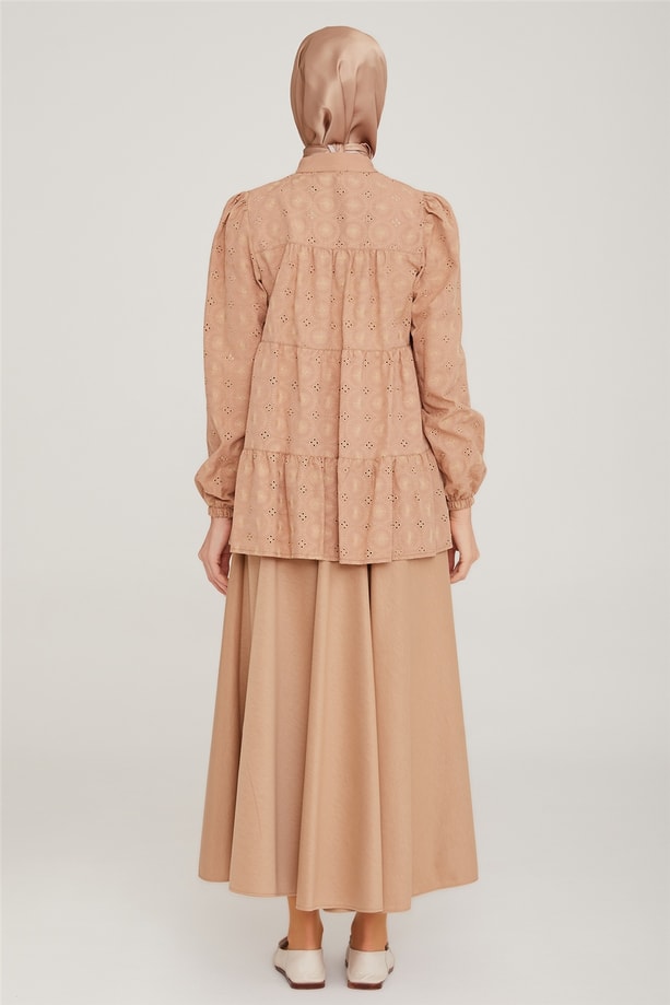 Armine Brode Gömlek 22K3137 Camel