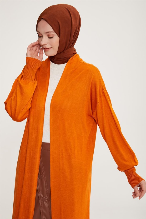 Armine Hırka 22KD4245 Yanık Oranj
