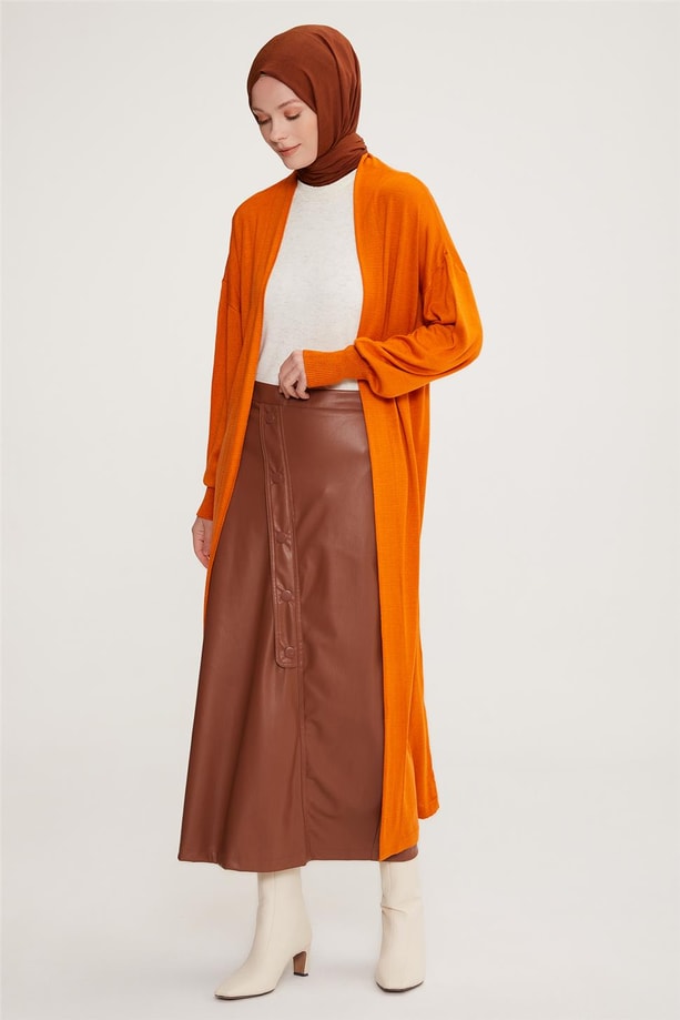 Armine Hırka 22KD4245 Yanık Oranj