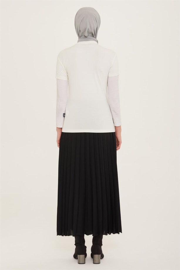 Armine Kısa Kol Badi 22KD9037-1 Ekru