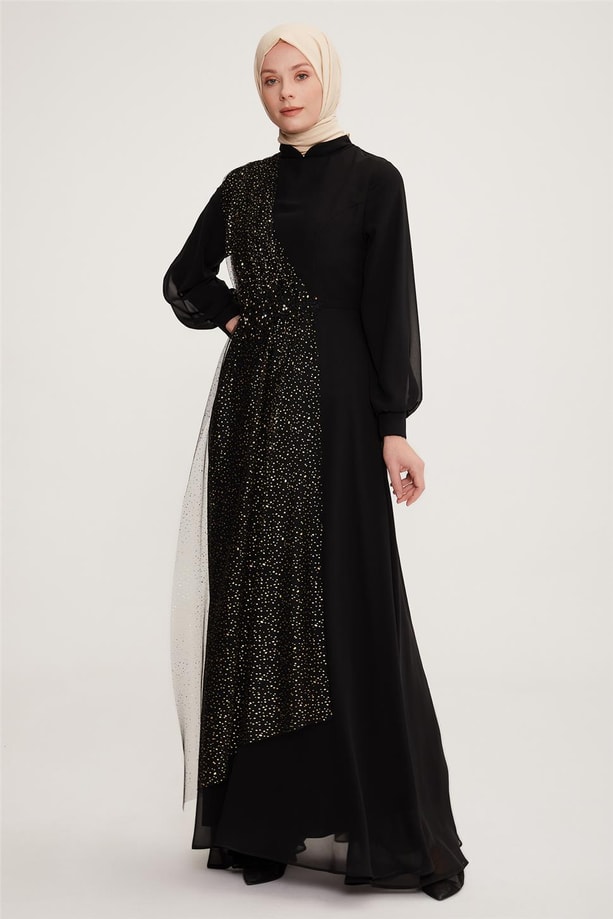 Armine Abiye Elbise 22YD2514 Siyah