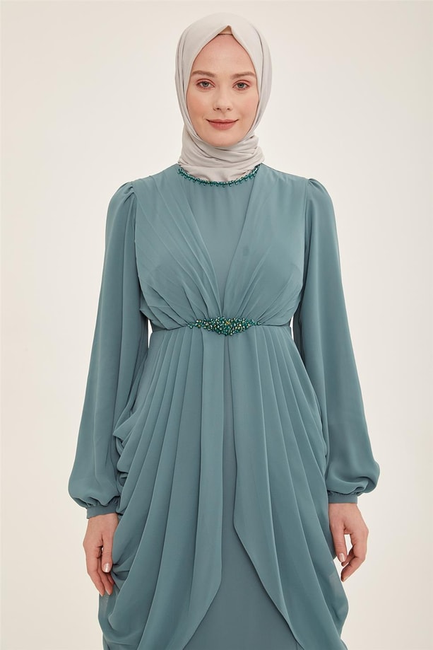 Armine Abiye Elbise 22YD3333 Mint