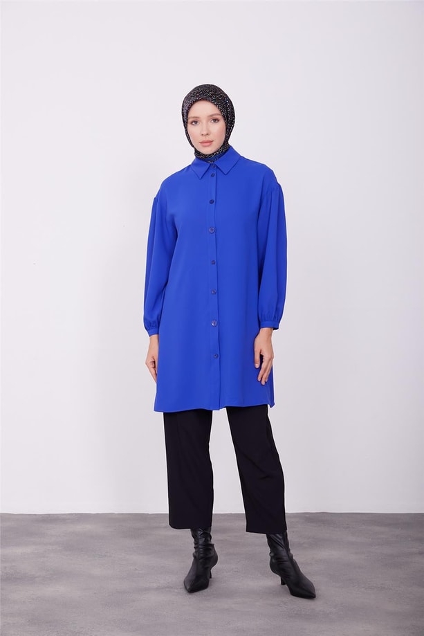 Zincir detaylı pantolon 23K2503 Siyah