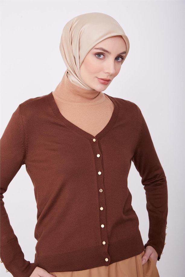 Armine Hırka 23KD2802 Kahverengi