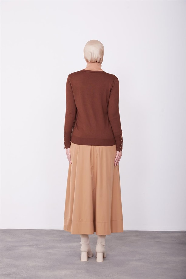 Armine Hırka 23KD2802 Kahverengi