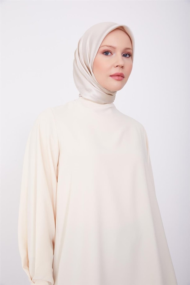 Armine Kolu Drapeli Bluz 23K3423 Fildişi