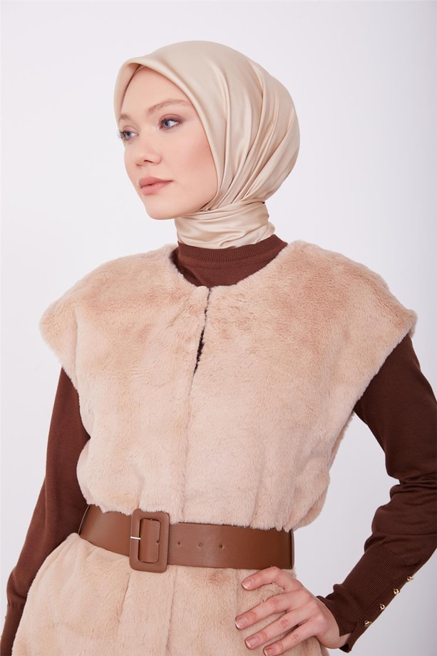 Armine Kürk Yelek 23K4601 Bej