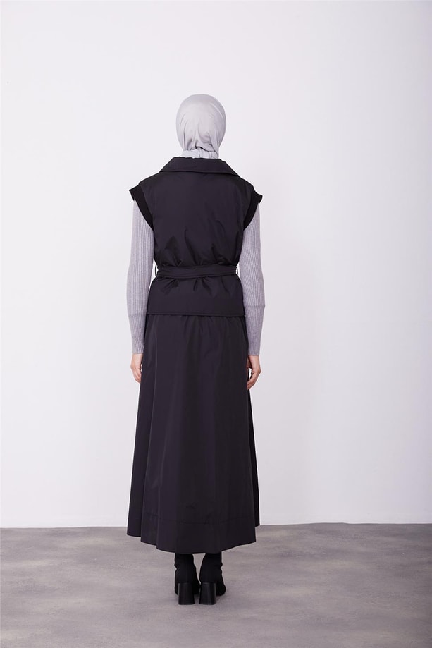 Armine Kaşkorseli Yelek 23K4603 Siyah