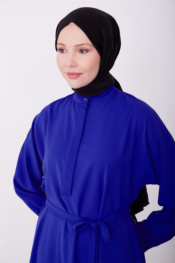 Armine Lastikli Kemerli Tunik 23K4701 Morcivert