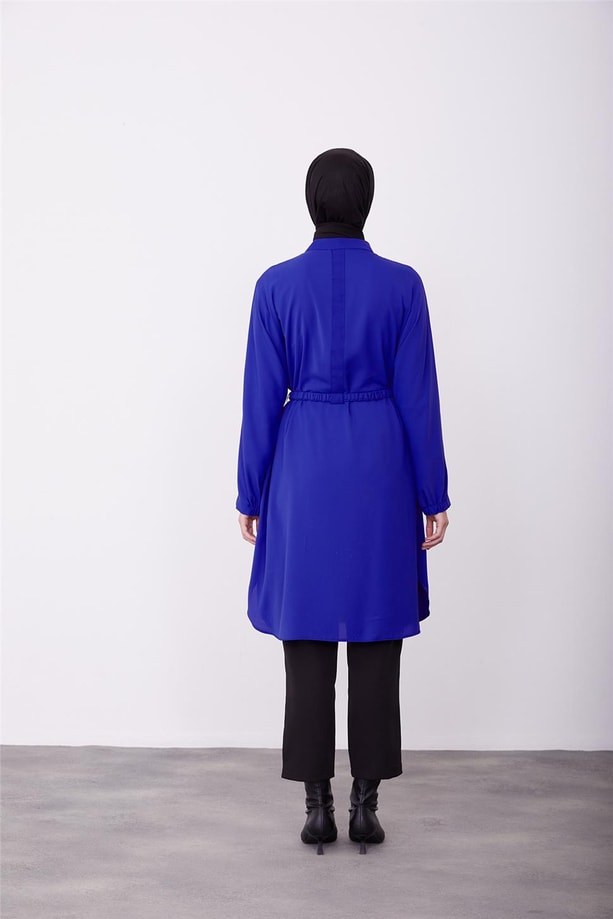 Armine Lastikli Kemerli Tunik 23K4701 Morcivert