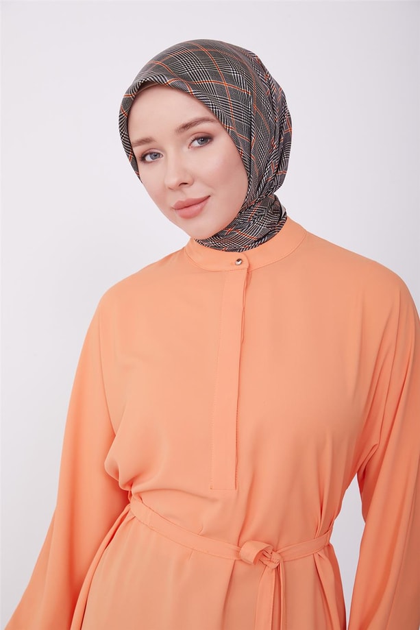 Lastikli kemerli tunik 23K4701 Mandarin