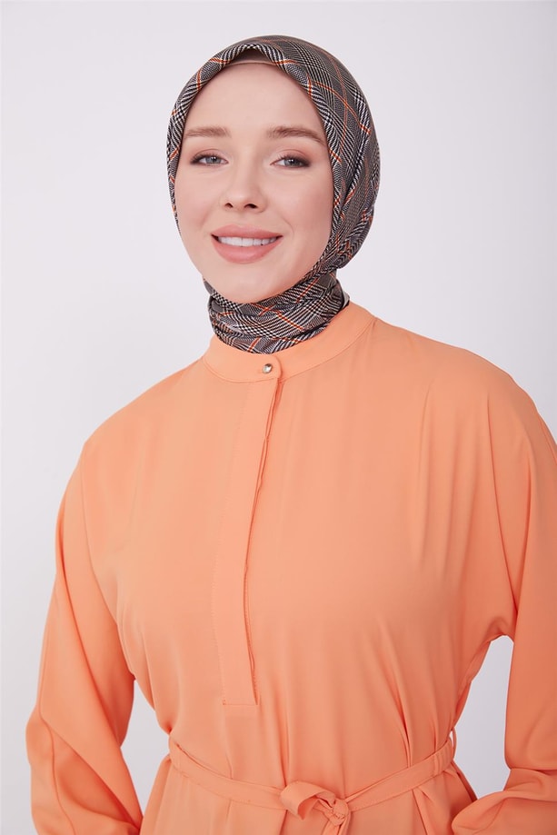 Lastikli kemerli tunik 23K4701 Mandarin