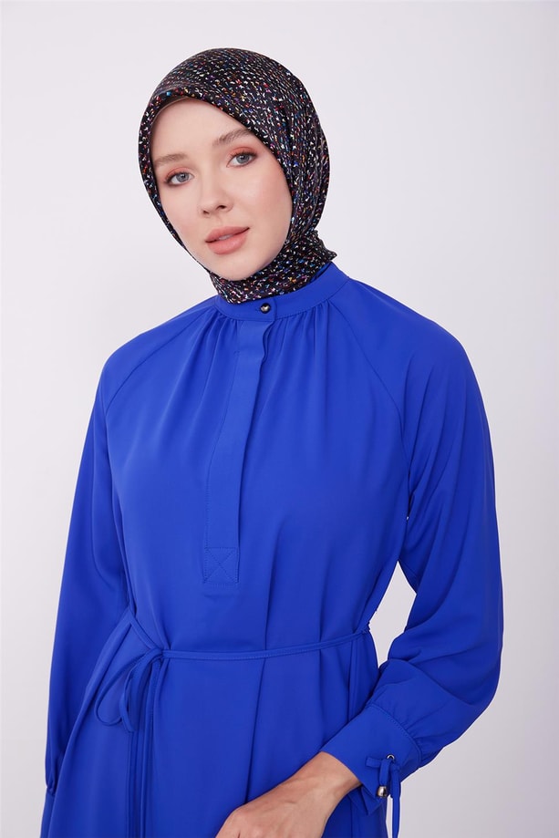 Manşeti bağcıklı tunik 23K4709 Morcivert