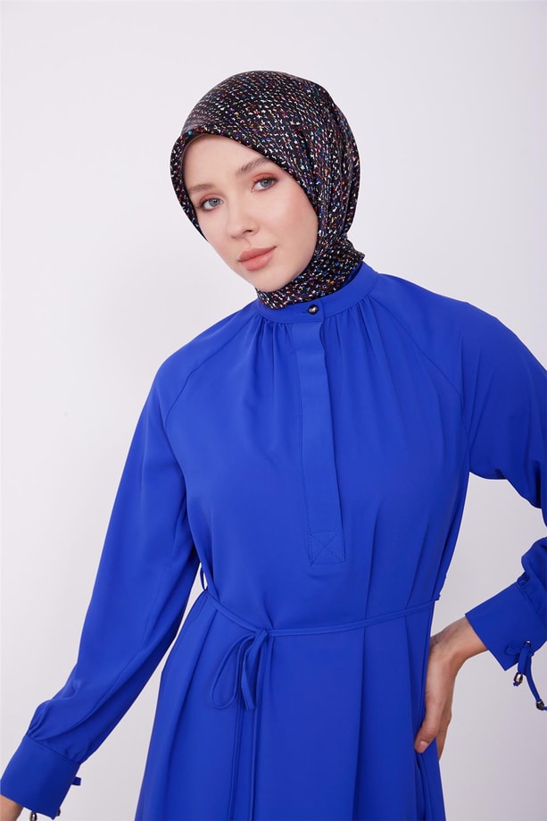 Manşeti bağcıklı tunik 23K4709 Morcivert