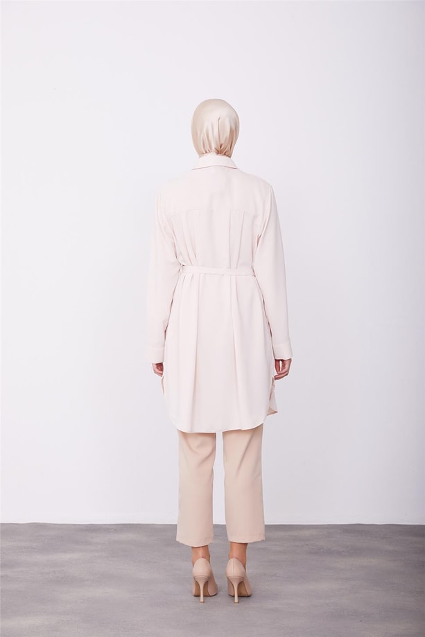 Armine Zincir Detaylı Tunik 23K4713 Vanilya