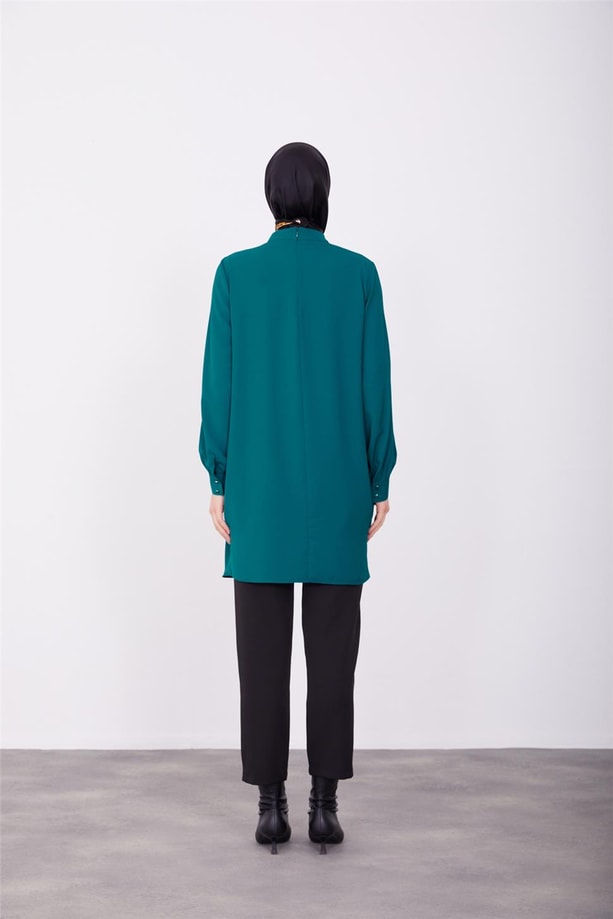 Armine İşleme Detaylı Tunik 23K4734 Nefti