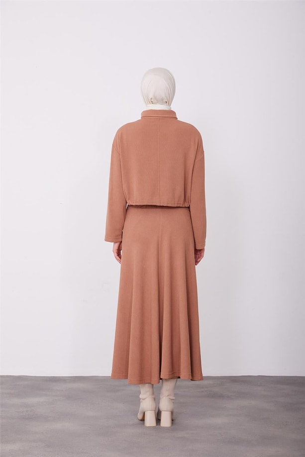 Armine Polo Yaka Hırkalı Takım 23K6710 Camel