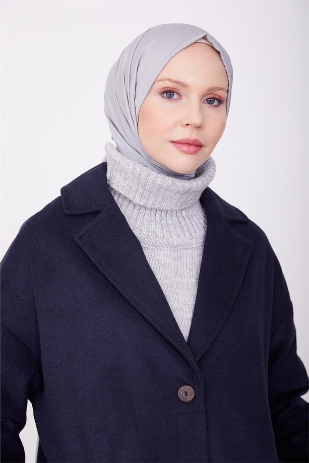 Armine tek düğmeli kaban 23K7202 Lacivert