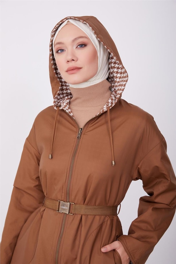 Armine Çift Taraflı Giyilebilen Kaban 23K7809 Camel