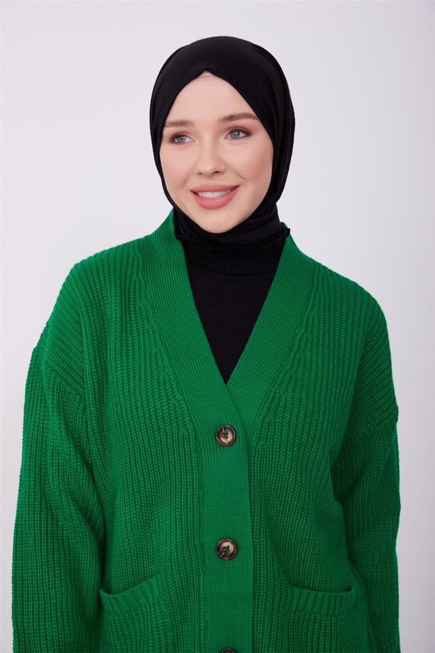 Armine Hırka 23KD8315 Benetton Yeşili