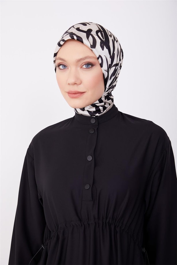 Armine Önü Tünelli Elbise 23K9717 Siyah