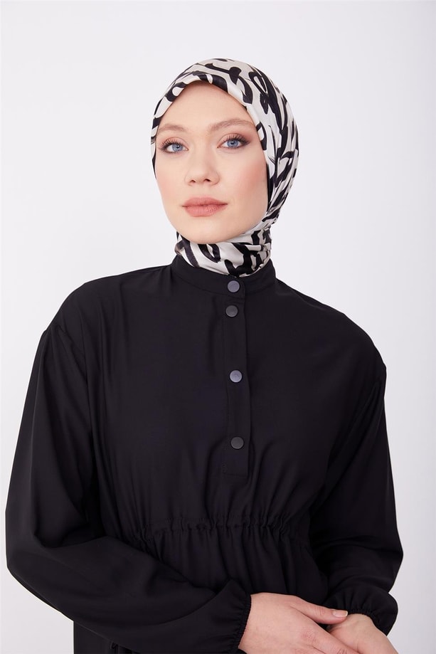 Armine Önü Tünelli Elbise 23K9717 Siyah