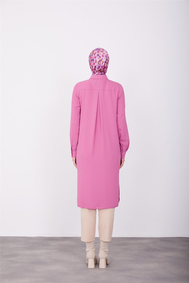 Armine Uzun Kollu Armine Logolu Tunik 23KH411 Menekşe