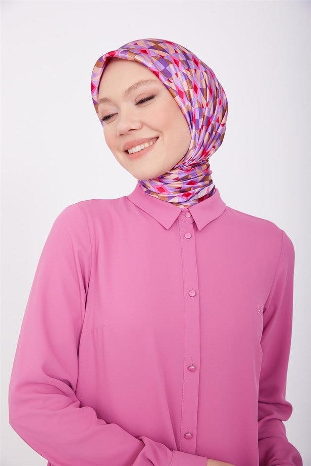 Armine Uzun Kollu Armine Logolu Tunik 23KH411 Menekşe