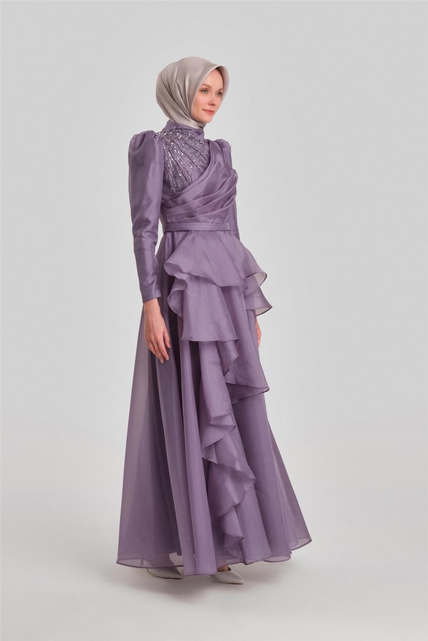 Armine Abiye Elbise 23YD1902 Lavanta